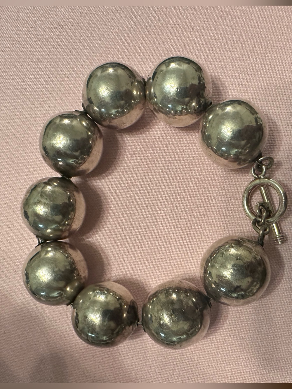 Sterling Silver Ball Link Bracelet - Silver - Picture 2 of 3